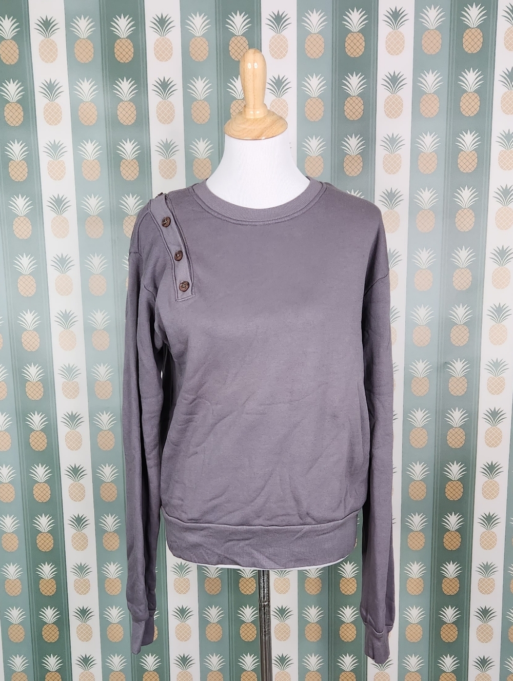 LAMade Modal Button Sweatshirt
